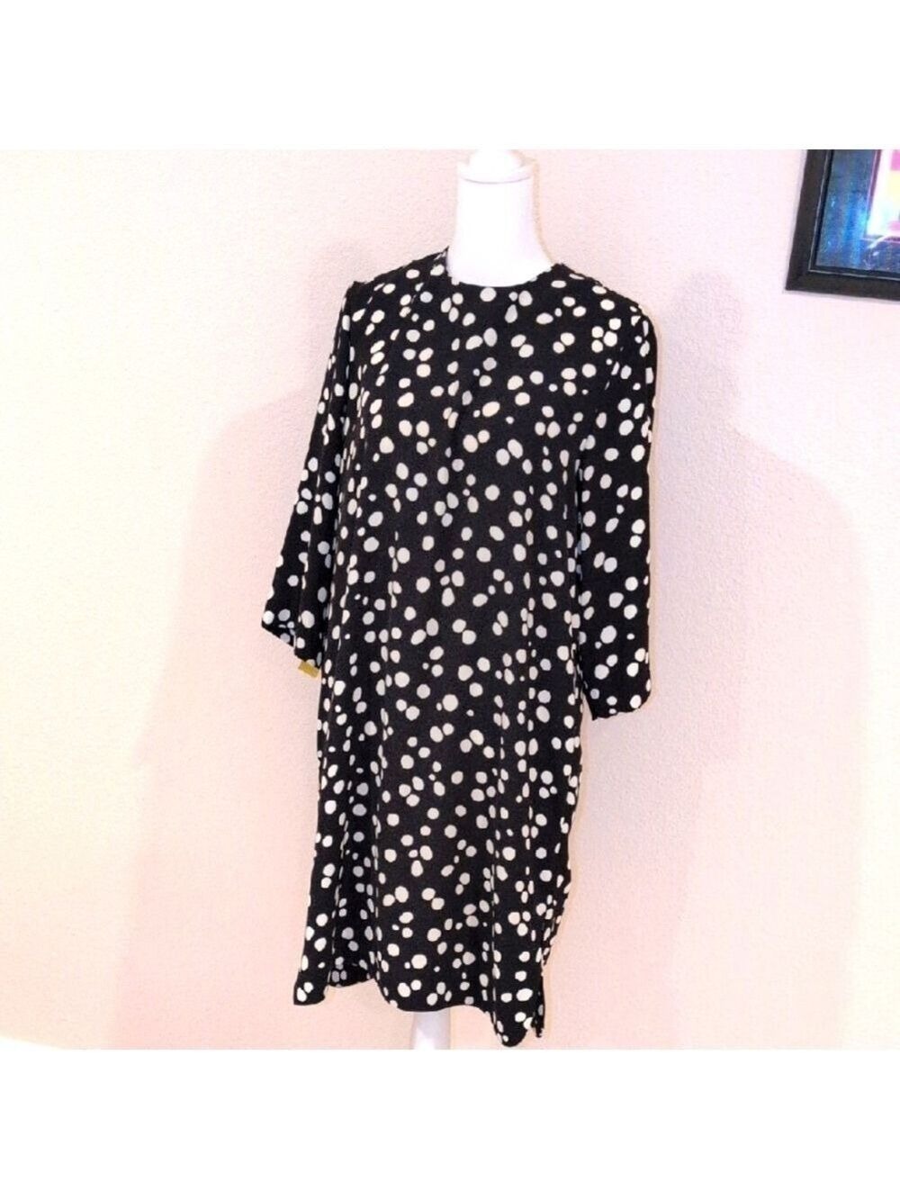 Vintage Stockholm Atelier Other Stories Black White Sheath Dress US 8
